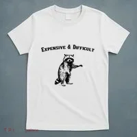 Expensive And Difficult Retro Funny Raccoon T-Shirt thumb 5