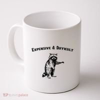Expensive And Difficult Retro Funny Raccoon Coffee Mug thumb 0