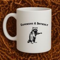 Expensive And Difficult Retro Funny Raccoon Coffee Mug thumb 2