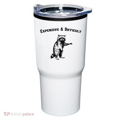Expensive And Difficult Retro Funny Raccoon Tumbler