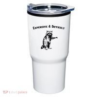 Expensive And Difficult Retro Funny Raccoon Tumbler thumb 0