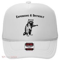 Expensive And Difficult Retro Funny Raccoon Hat thumb 0