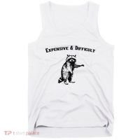 Expensive And Difficult Retro Funny Raccoon Tank Top thumb 0