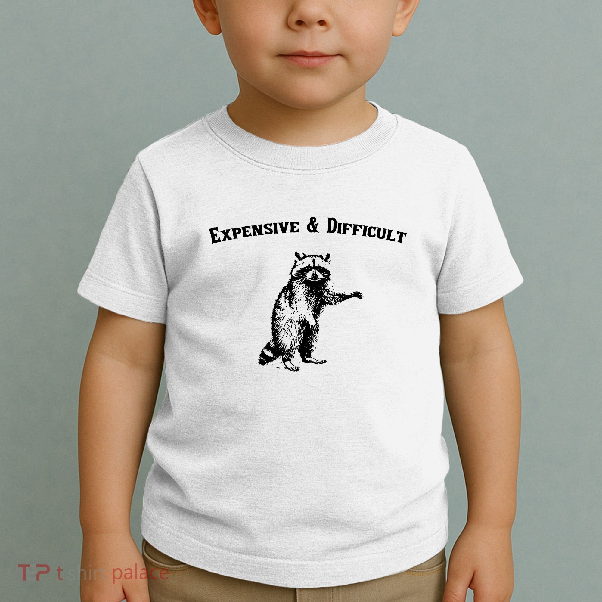 Expensive And Difficult Retro Funny Raccoon Toddler T-Shirt