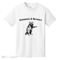 Expensive And Difficult Retro Funny Raccoon Kids T-Shirt thumb 0
