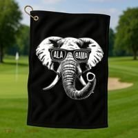 Elephant Alabama Golf Towel thumb 1