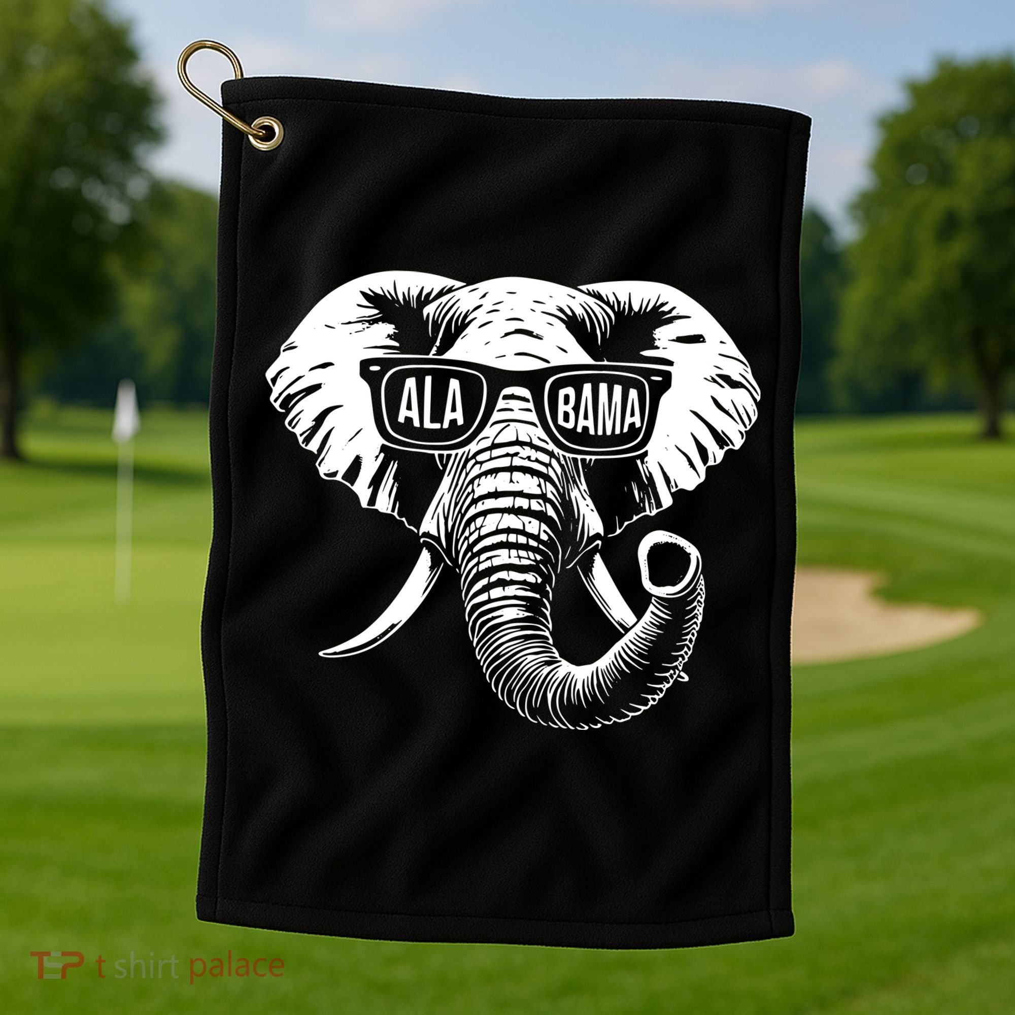 Elephant Alabama Golf Towel