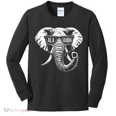 Elephant Alabama Kids Long Sleeve Shirt