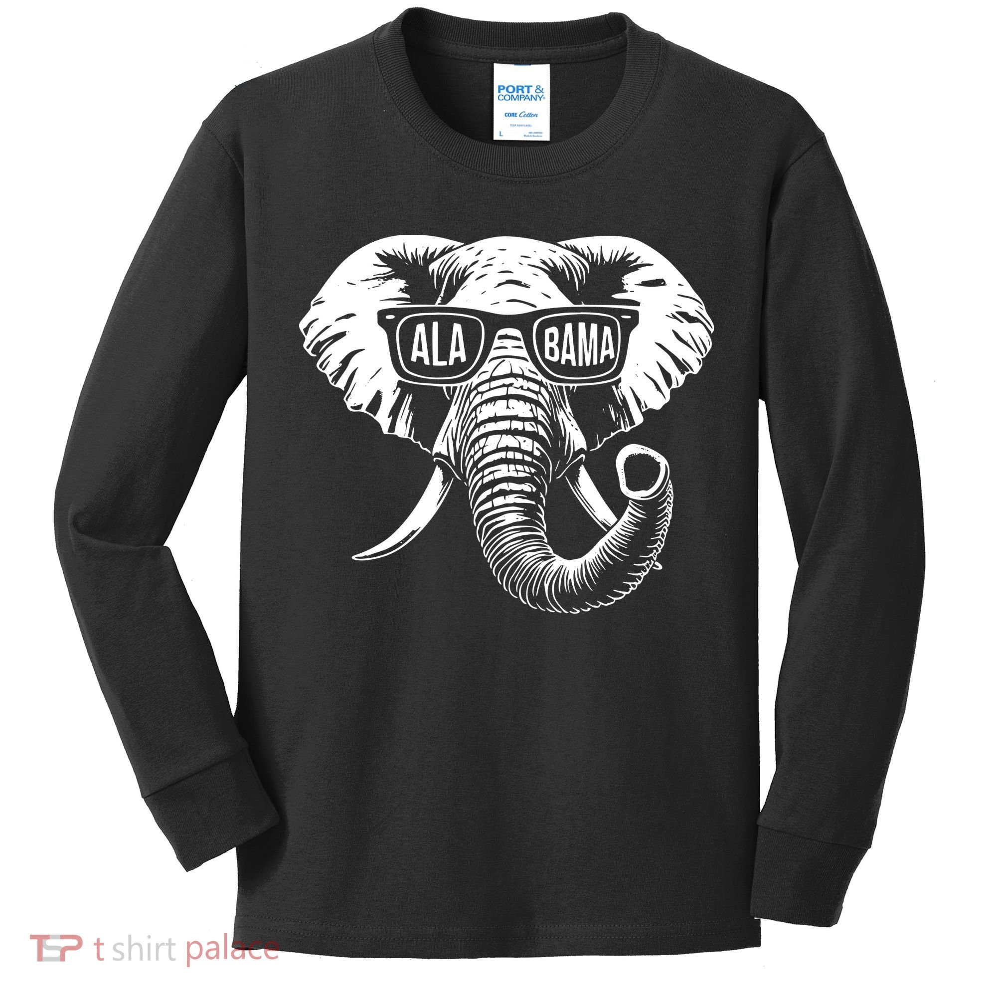 Elephant Alabama Kids Long Sleeve Shirt