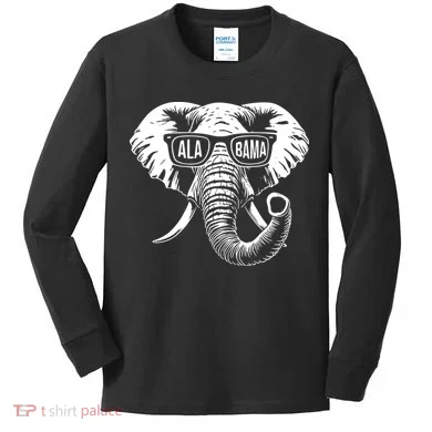 Elephant Alabama Kids Long Sleeve Shirt