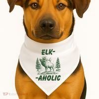 Elk Aholic USA-Made Doggie Bandana thumb 1