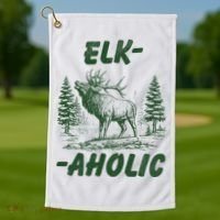 Elk Aholic Golf Towel thumb 1