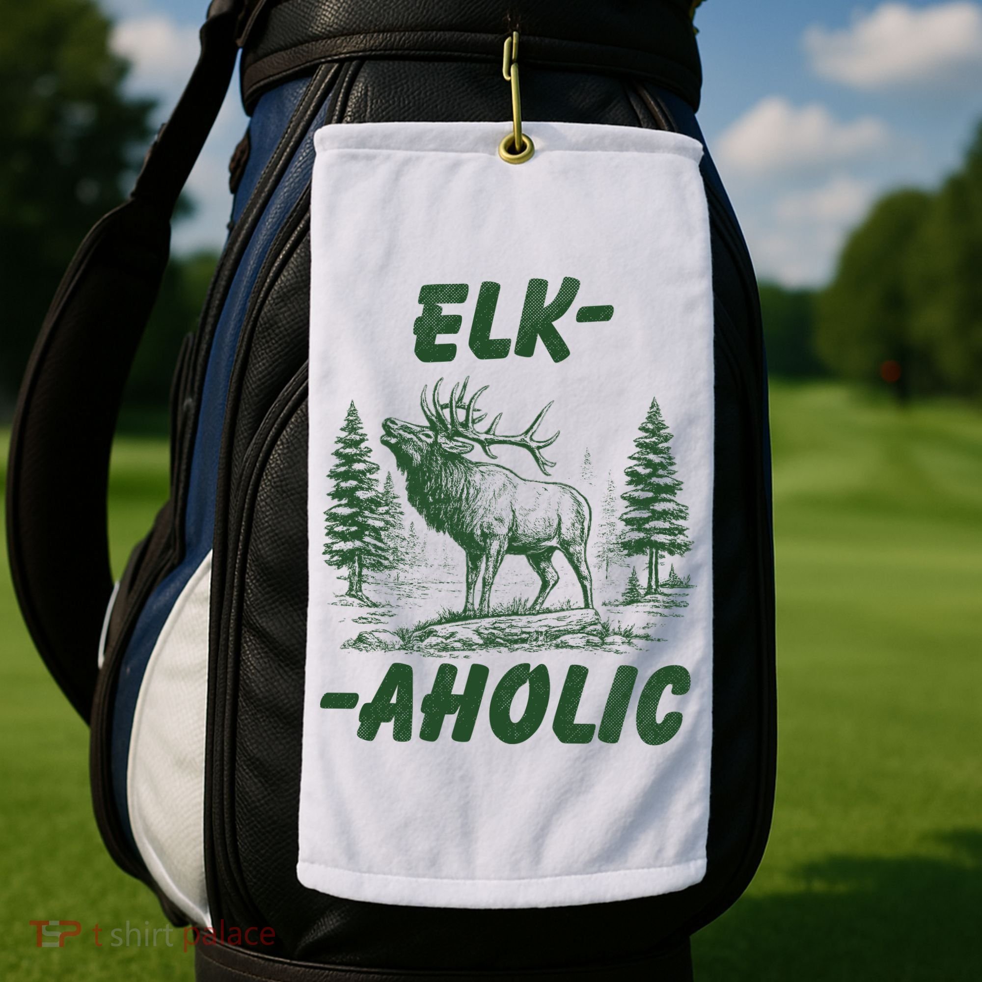 Elk Aholic Golf Towel