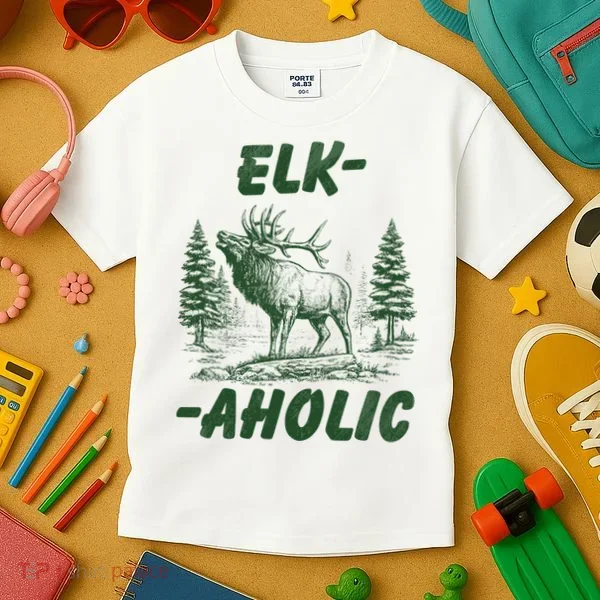 Elk Aholic Kids T-Shirt