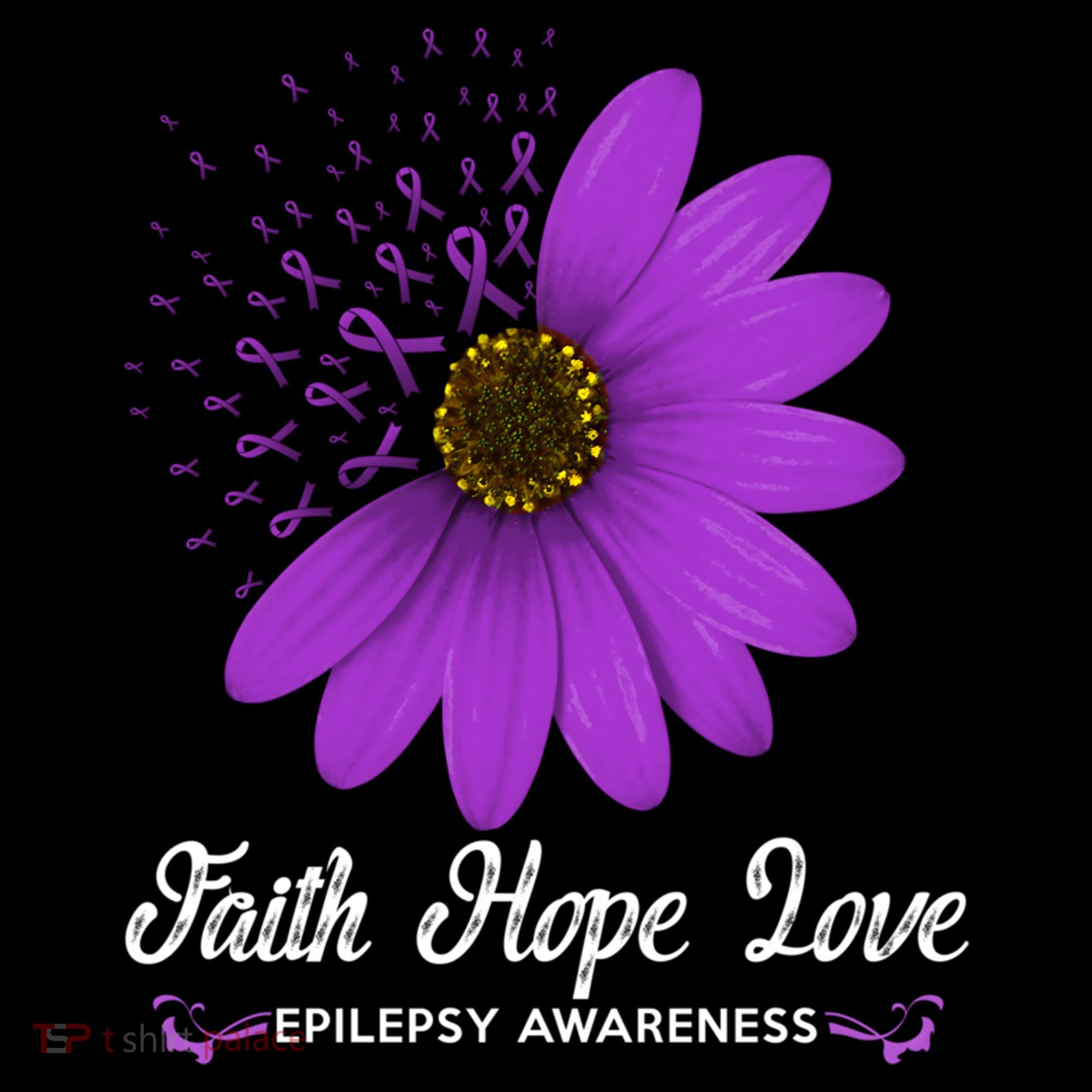 Epilepsy Awareness Faith Hope Love Purple Ribbon Pretty Tee Great Gift Coffee Mug