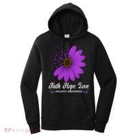 Epilepsy Awareness Faith Hope Love Purple Ribbon Pretty Tee Great Gift Women's Hoodie thumb 0