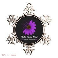 Epilepsy Awareness Faith Hope Love Purple Ribbon Pretty Tee Great Gift Ornament thumb 0