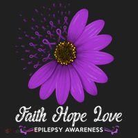 Epilepsy Awareness Faith Hope Love Purple Ribbon Pretty Tee Great Gift Hat thumb 2