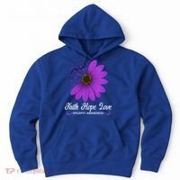 Epilepsy Awareness Faith Hope Love Purple Ribbon Pretty Tee Great Gift Hoodie thumb 0