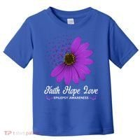 Epilepsy Awareness Faith Hope Love Purple Ribbon Pretty Tee Great Gift Toddler T-Shirt thumb 0