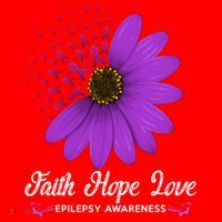 Epilepsy Awareness Faith Hope Love Purple Ribbon Pretty Tee Great Gift Santa Hat thumb 1