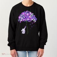 Elephant Alzheimers Flower Family Support Women's Sweatshirt thumb 0