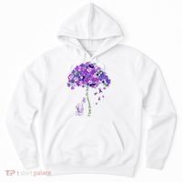 Elephant Alzheimers Flower Family Support Hoodie thumb 0