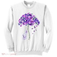 Elephant Alzheimers Flower Family Support Sweatshirt thumb 0