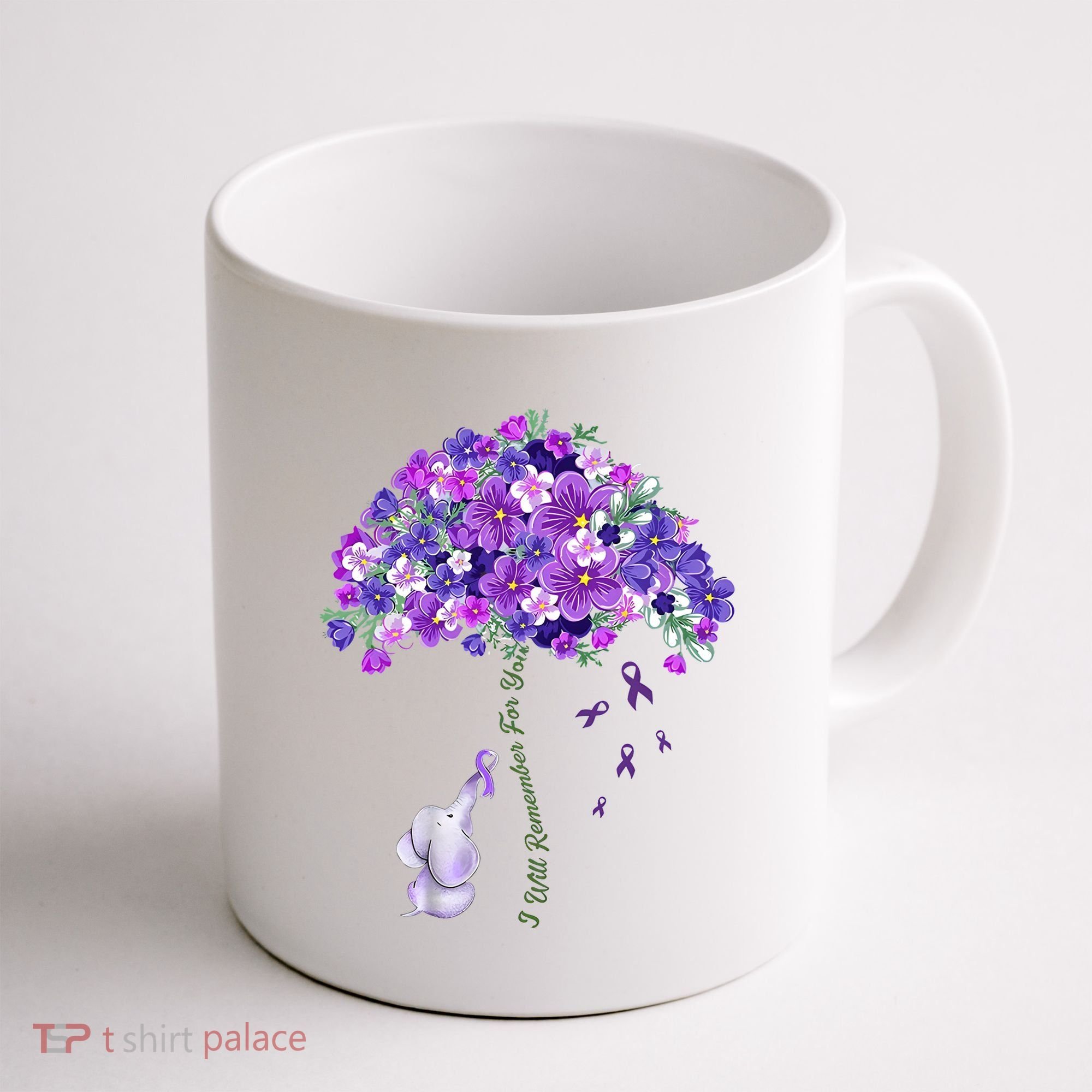 Elephant Alzheimers Flower Family Support Coffee Mug