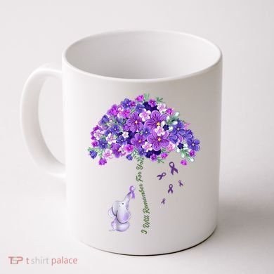 Elephant Alzheimers Flower Family Support Coffee Mug
