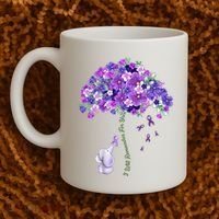 Elephant Alzheimers Flower Family Support Coffee Mug thumb 2