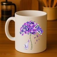 Elephant Alzheimers Flower Family Support Coffee Mug thumb 4