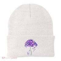 Elephant Alzheimers Flower Family Support Beanie thumb 0