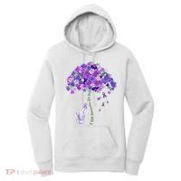 Elephant Alzheimers Flower Family Support Women's Hoodie thumb 0