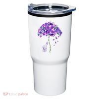 Elephant Alzheimers Flower Family Support Tumbler thumb 0