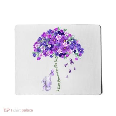 Elephant Alzheimers Flower Family Support Mousepad