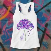Elephant Alzheimers Flower Family Support Women's Tank Top thumb 3