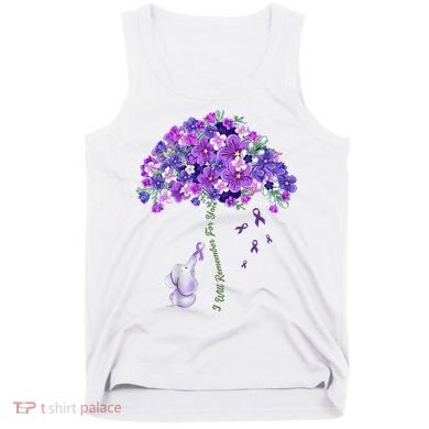 Elephant Alzheimers Flower Family Support Tank Top