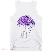 Elephant Alzheimers Flower Family Support Tank Top thumb 0