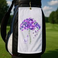 Elephant Alzheimers Flower Family Support Golf Towel thumb 2