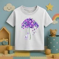 Elephant Alzheimers Flower Family Support Toddler T-Shirt thumb 3
