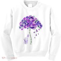 Elephant Alzheimers Flower Family Support Kids Sweatshirt thumb 0