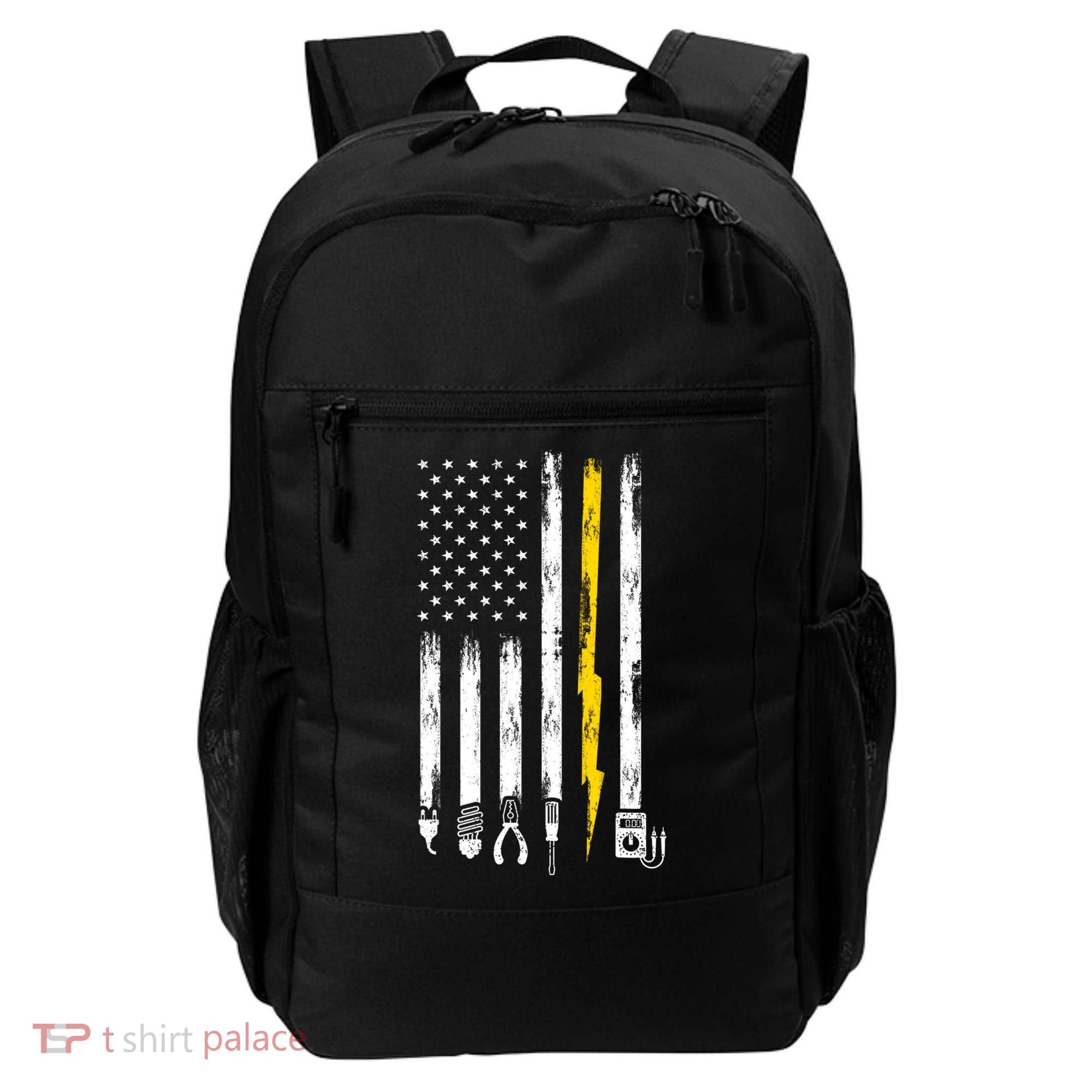 Electrician American Flag USA Backpack