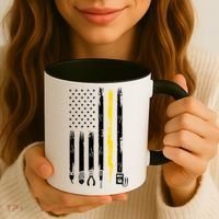Electrician American Flag USA Coffee Mug thumb 3