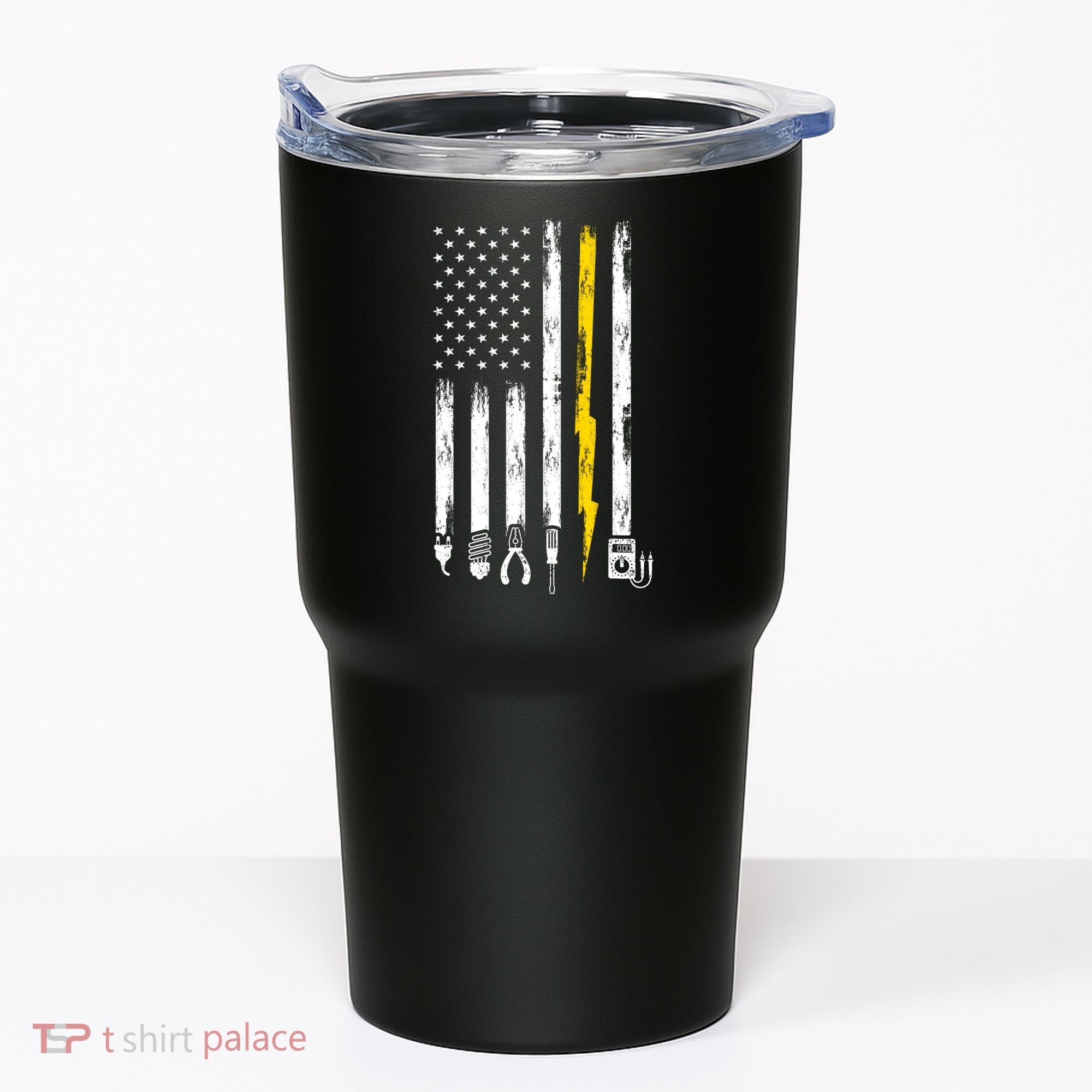 Electrician American Flag USA Tumbler