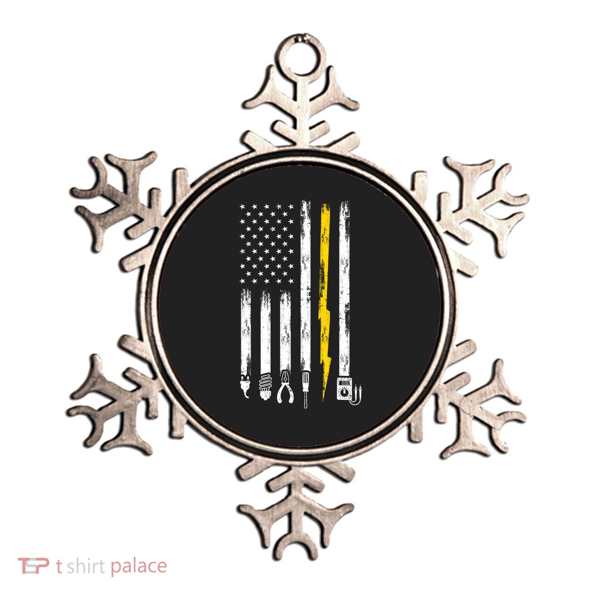 Electrician American Flag USA Ornament