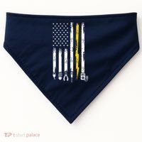 Electrician American Flag USA USA-Made Doggie Bandana thumb 0