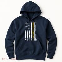 Electrician American Flag USA Hoodie thumb 0