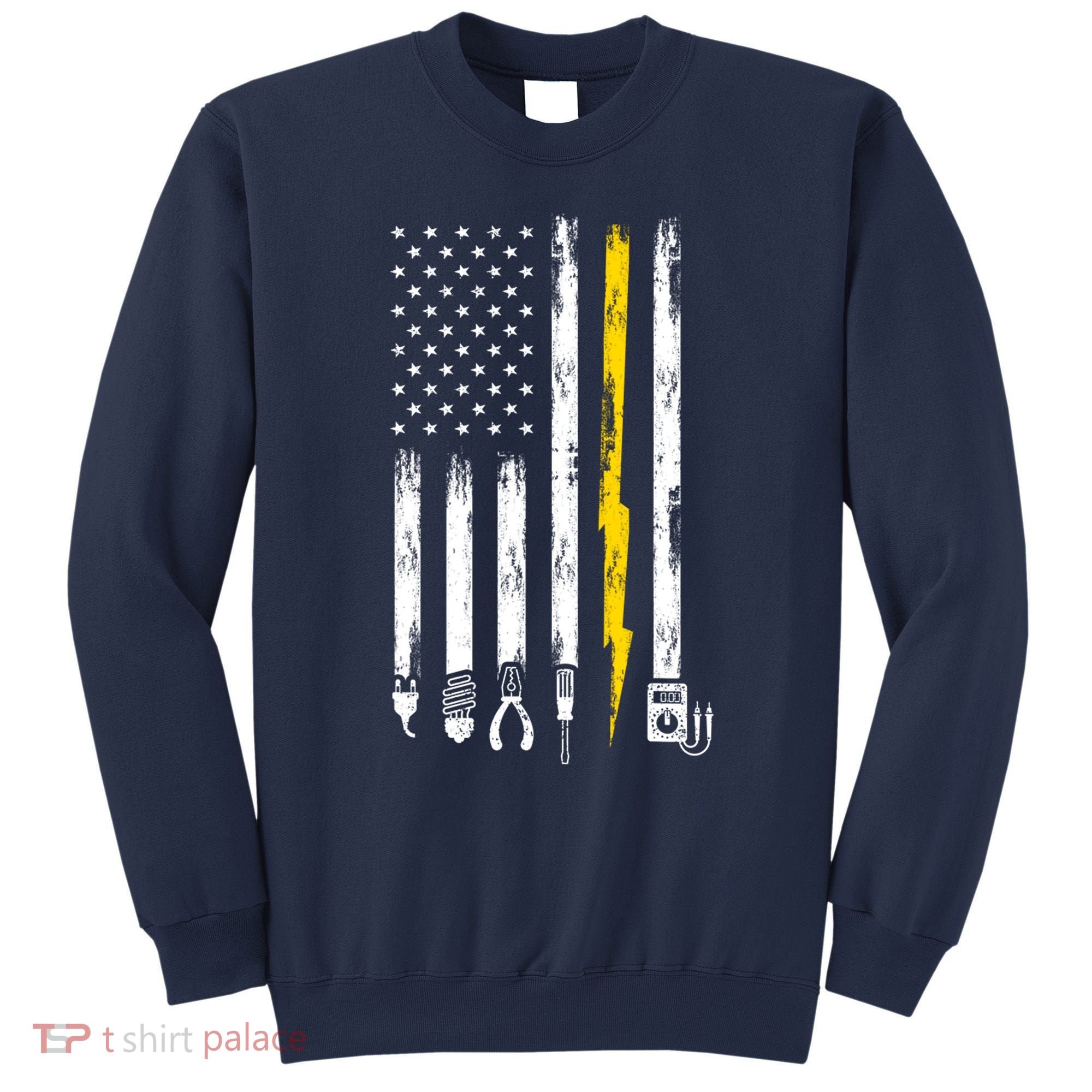 Electrician American Flag USA Sweatshirt