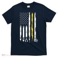 Electrician American Flag USA T-Shirt thumb 0